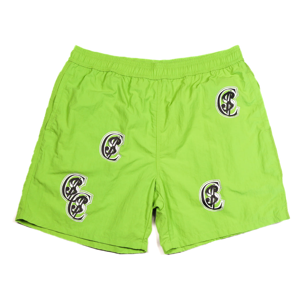 C$ Yellow/Neon Green Swim Trunks